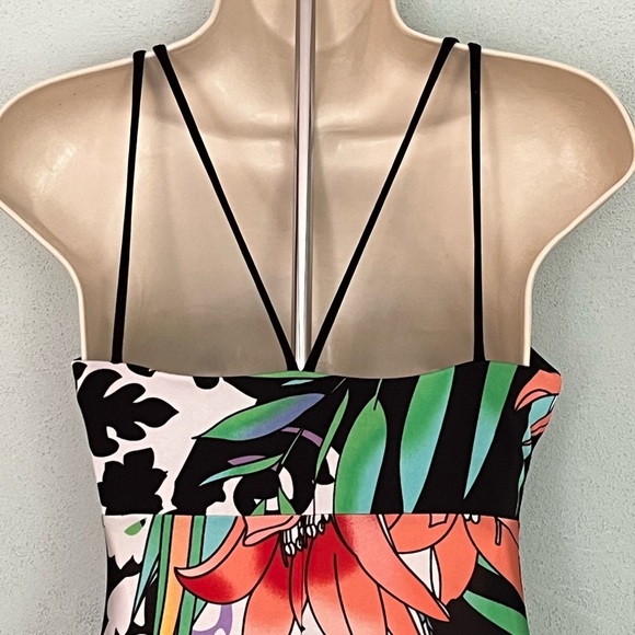 B. Darlin Vintage Y2K Strappy Tropical Floral Long Summer Maxi Dress Size Small - Picture 6 of 11
